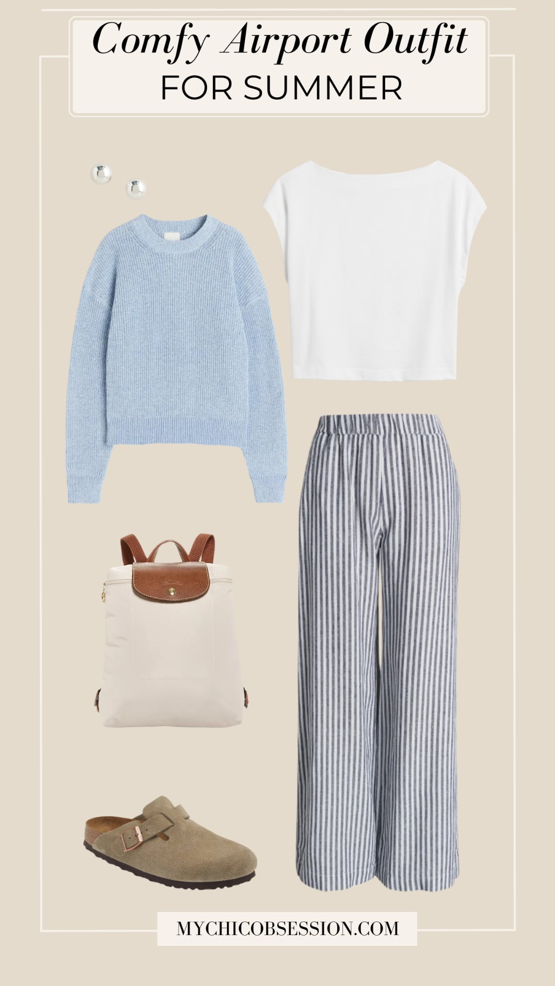 comfy airport summer outfit traveling