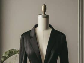 Mannequin wearing black blazer