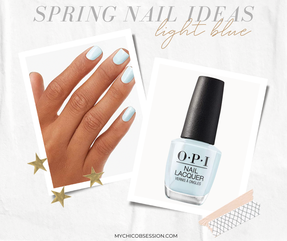 light blue spring nail idea