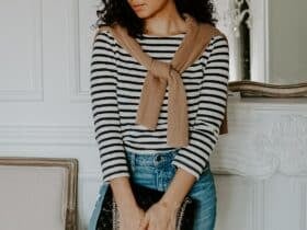 striped top outfit