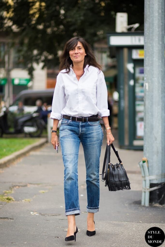 white button down french outfit